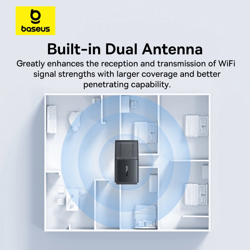 Wi-Fi адаптер Baseus FastJoy Series High Speed 300Mbps Single Band 2.4Ghz USB Wifi Adapter (BS-OH169)