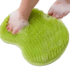 Масажна силіконова мочалка щітка для душу для спини та ніг, килимок на присосках Зелений