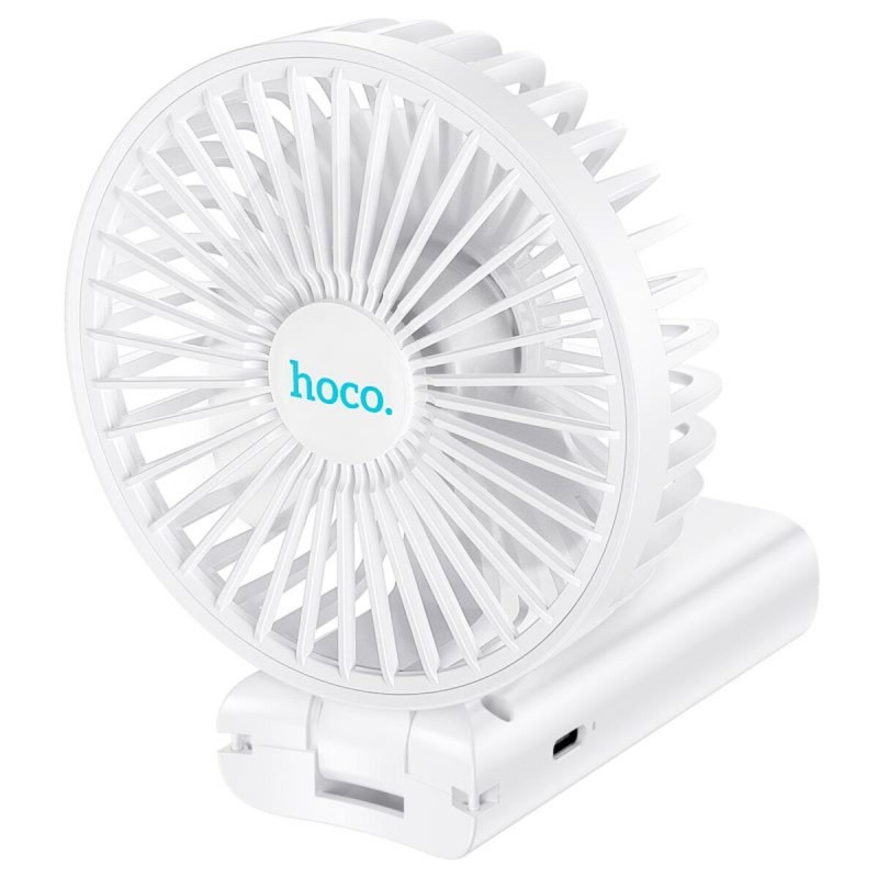 Вентилятор ручний з акумулятором Hoco F15 Handheld Folding Fan White (6931474797551)