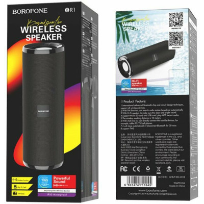 Акустическая система Borofone BR1 Beyond Sportive Wireless Speaker Black (BR1B)