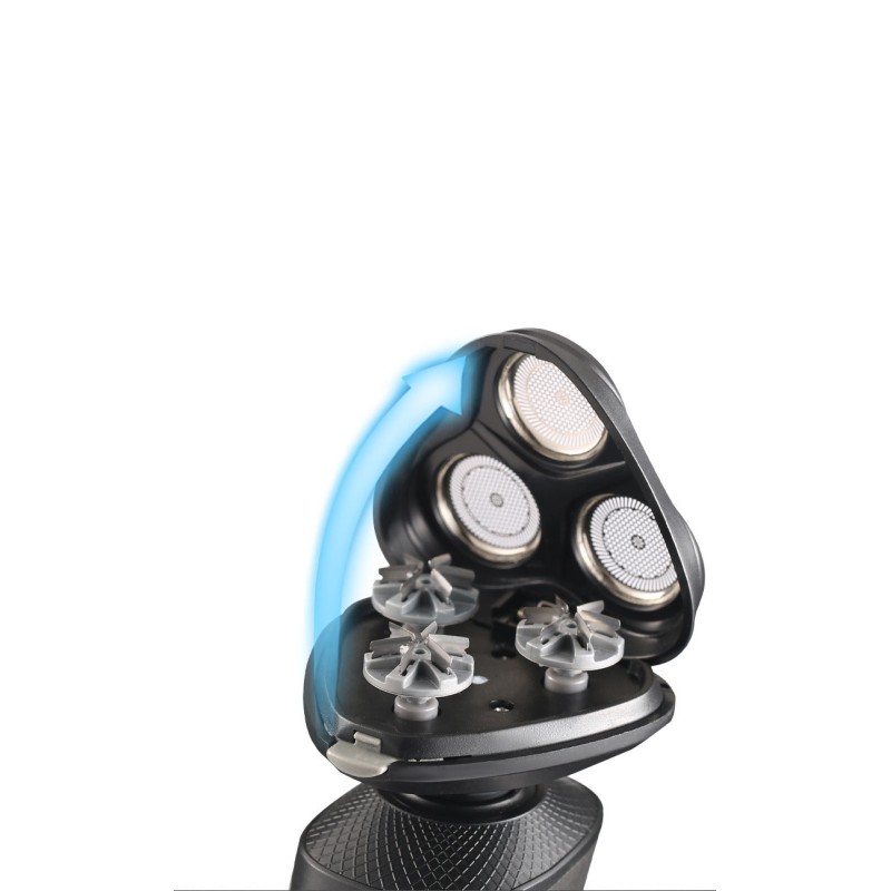 Електробритва Lingke LK-8806 3 в 1 Роторна Акумуляторна бритва Type-C Grey