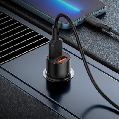 АЗУ Borofone BZ19B Wisdom 36W Dual Port QC3.0 USB-A Car Charger Black