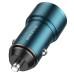 АЗП Borofone BZ19B Wisdom 36W (18W+18W) Dual Port QC3.0 USB-A Car Charger Sapphire Blue