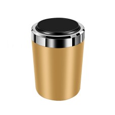 Пепельница с крышкой и подсветкой в подстаканнике Золотая