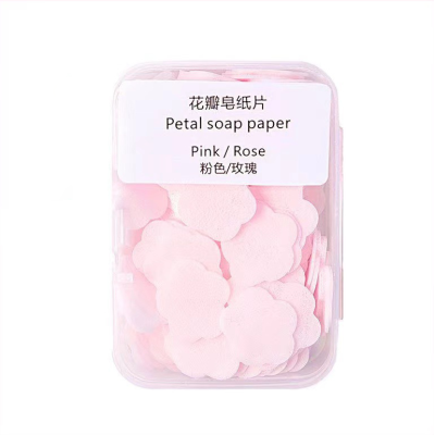 Мило у вигляді пелюсток паперу Petal Soap Paper Pink Троянда у дорожньому футлярі