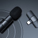 Бездротовий петельний мікрофон K9 Type-C (K9-Type-C) Всеспрямований Чорний + OTG Lightning адаптер для iPhone