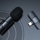 Бездротовий петельний мікрофон K9 Type-C (K9-Type-C) Всеспрямований Чорний + OTG Lightning адаптер для iPhone