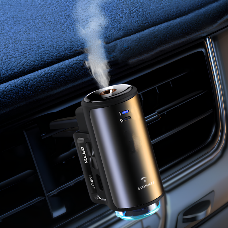 Автоматичний автомобільний аромадифузор Etonner Intelligent Car Aromatherapy Diffuser 220 mAh 3 квіткових аромати в комплекті Black (ET-03-B)