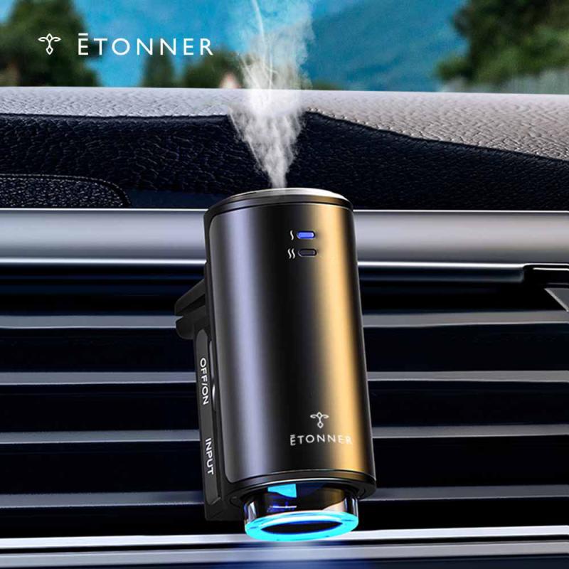 Автоматичний автомобільний аромадифузор Etonner Intelligent Car Aromatherapy Diffuser 220 mAh 3 квіткових аромати в комплекті Black (ET-03-B)