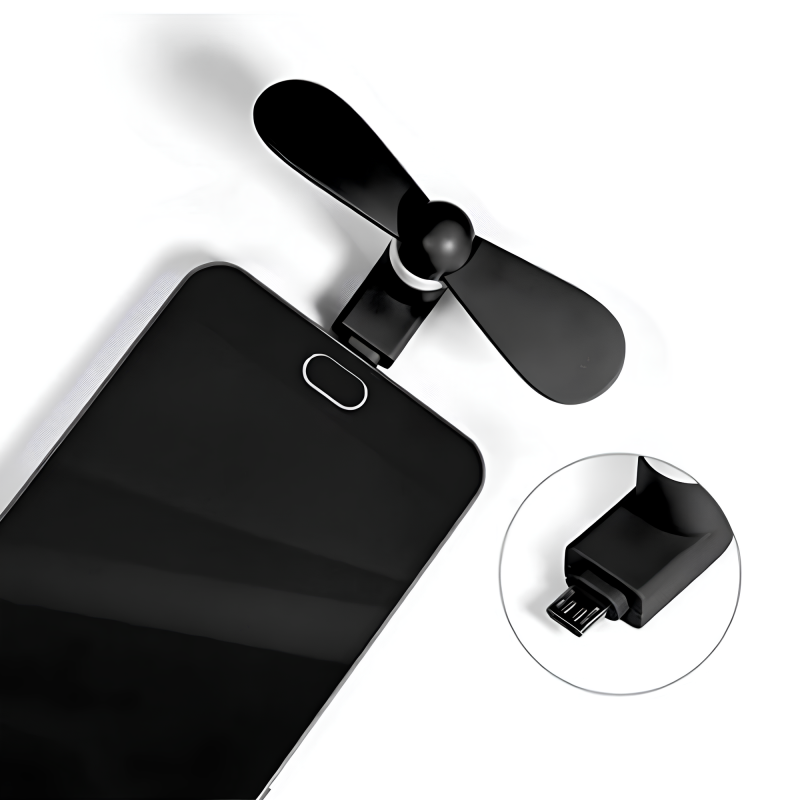 Fan flexible Micro-USB Black for phones