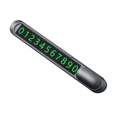 Парковочная карта – автовизитка с номером телефона Cheges Parking Number Plate Metal Черная