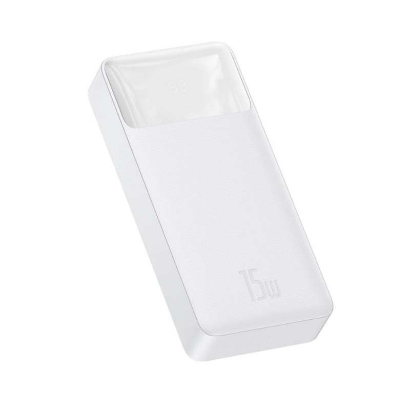 УМБ Baseus Bipow Digital Display PowerBank 20000 mAh Type-C + 2xUSB + Micro USB 15W White (PPBD050102)