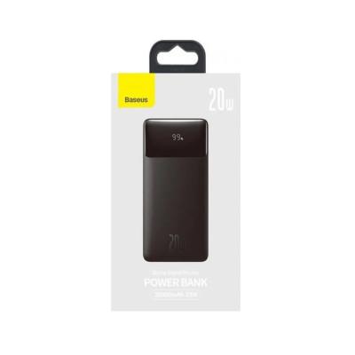 UMB Baseus Bipow Digital Fast Charge PowerBank 30000 mAh Type-C + 2xUSB + Micro USB 20W Black (PPBD050401)