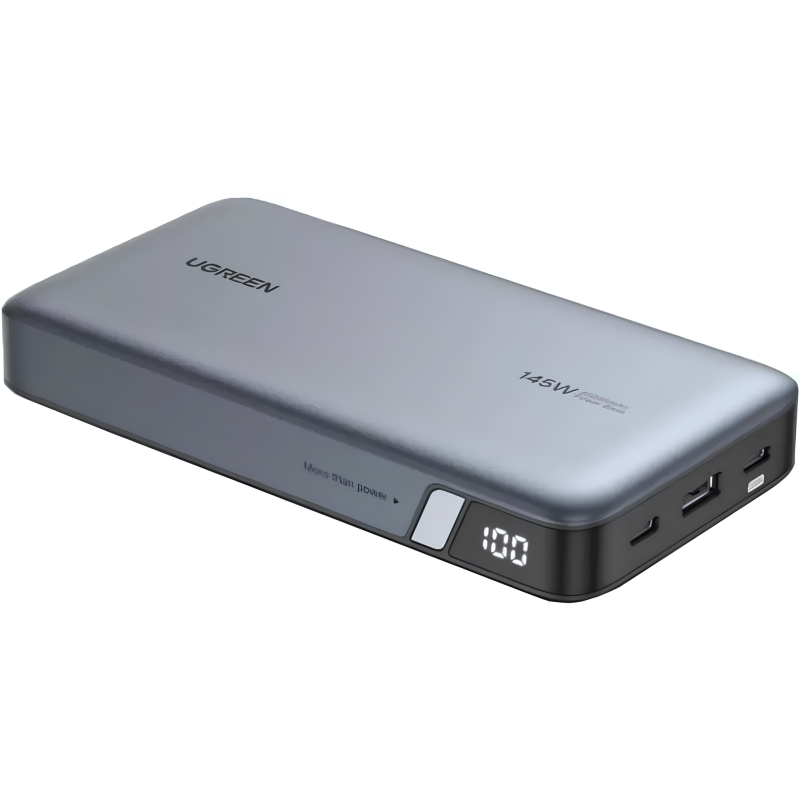 Зовнішній акумулятор (павербанк) Ugreen 25000 mAh 145W 2x Type-C + 1x USB Type-A Grey (PB205/90597)