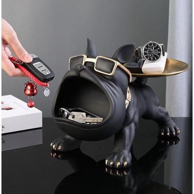 Keychain organizer for small things Bulldog 1.4 Black