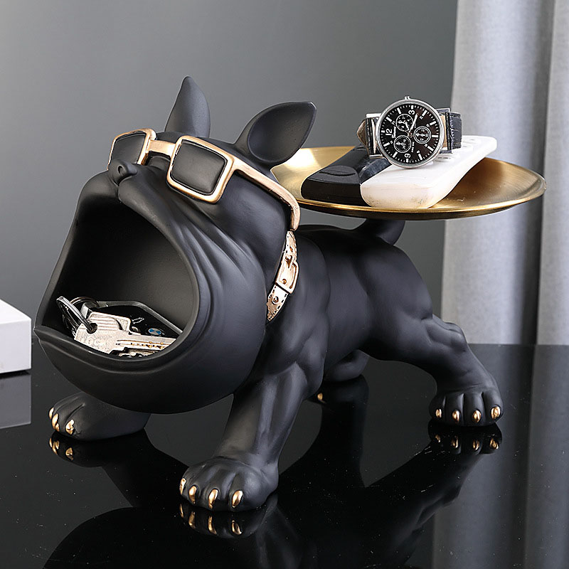 Keychain organizer for small things Bulldog 1.4 Black