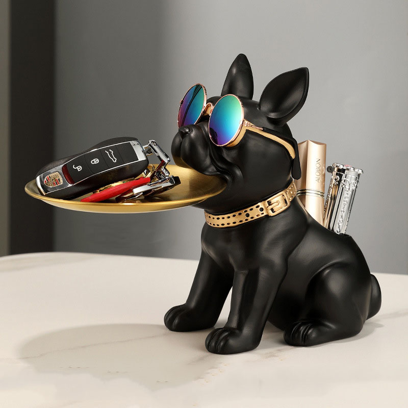 Keychain organizer for small things Bulldog Black (3332/3337)