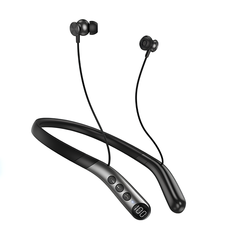 Наушники спортивные Borofone BE67 Sound Neck-mounted BT earphone, Bluetooth 5.4, 60 часов работы, 400mAh Black