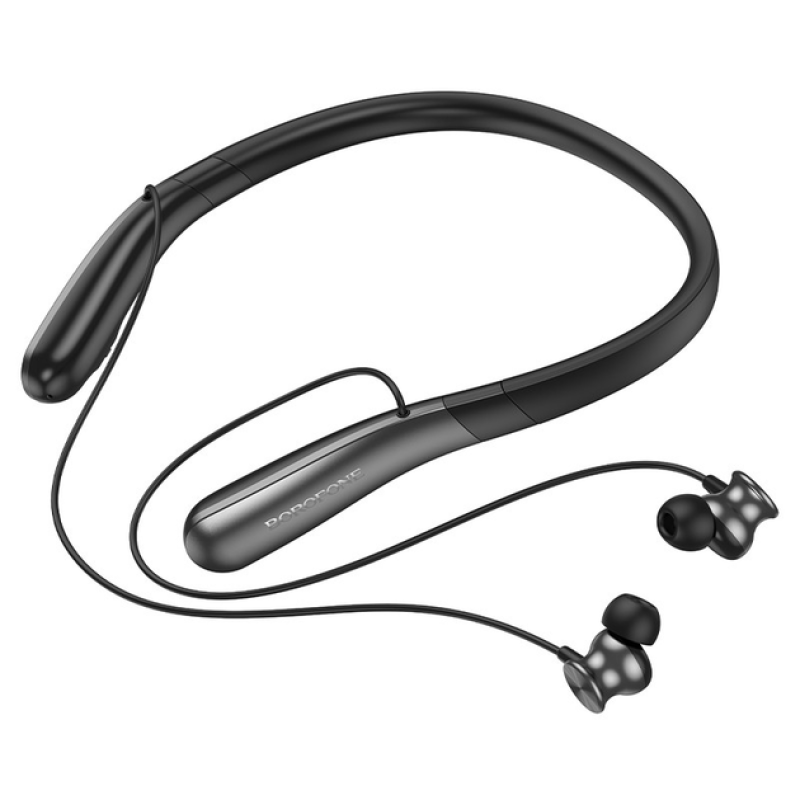 Sports headphones Borofone BE67 Sound Neck-mounted BT earphone, Bluetooth 5.4, 60 hours of operation, 400mAh Black