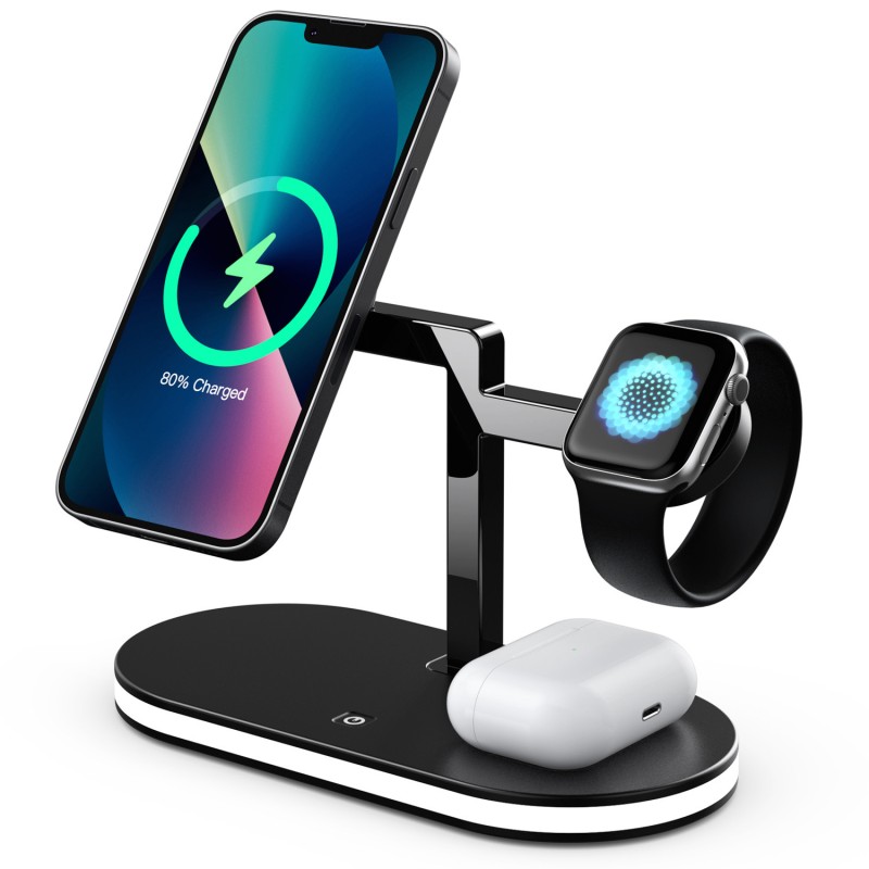 Wireless charger OG 5 in 1 Wireless Charger Station 15W Black (YM-UD23)