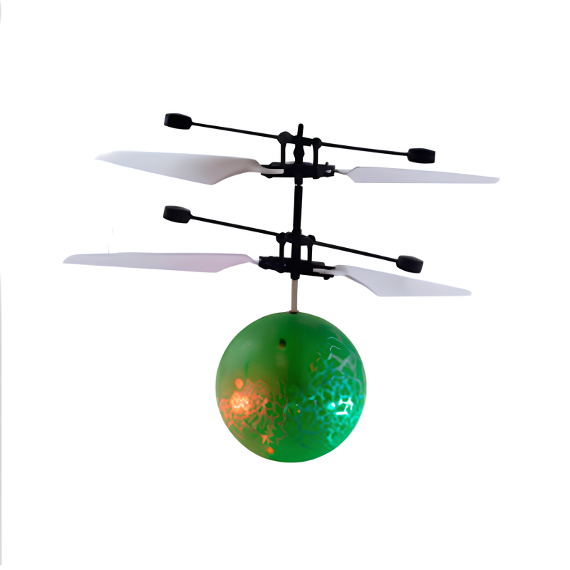 Helicopter toy Flying ball LED Green