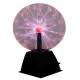 Tesla plasma ball with lightning bolts 20 cm Black