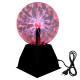 Tesla plasma ball with lightning bolts 16 cm Black