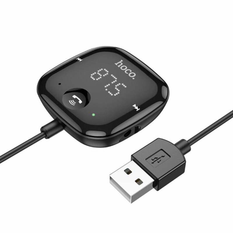 Bluetooth ресивер (FM-модулятор) Hoco E65 Unity car BT FM transmitter Black