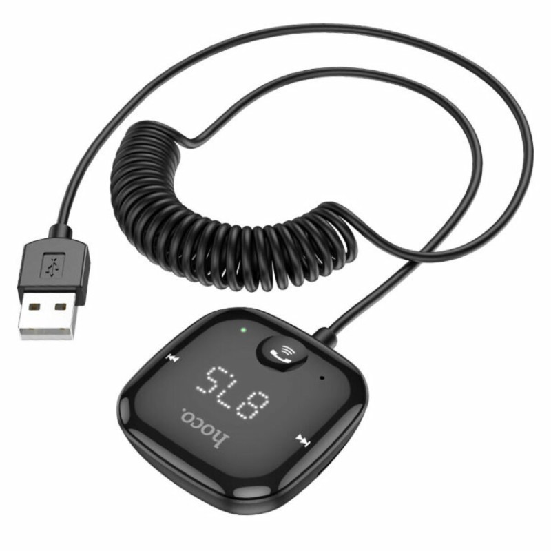 Bluetooth ресивер (FM-модулятор) Hoco E65 Unity car BT FM transmitter Black