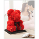 Teddy bear made of roses in a gift box 40 cm Red