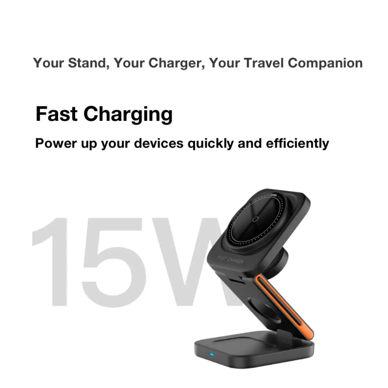 Wireless charger Gebra SW068 3 in 1 Wireless Charger Station 15W Black (OEM version)