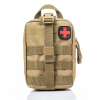 The tactical summary for the first aid kit for medicines is explained with the MOLLE Coyote system