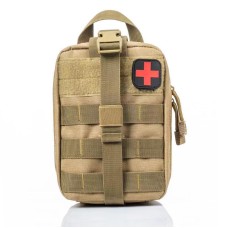 The tactical summary for the first aid kit for medicines is explained with the MOLLE Coyote system