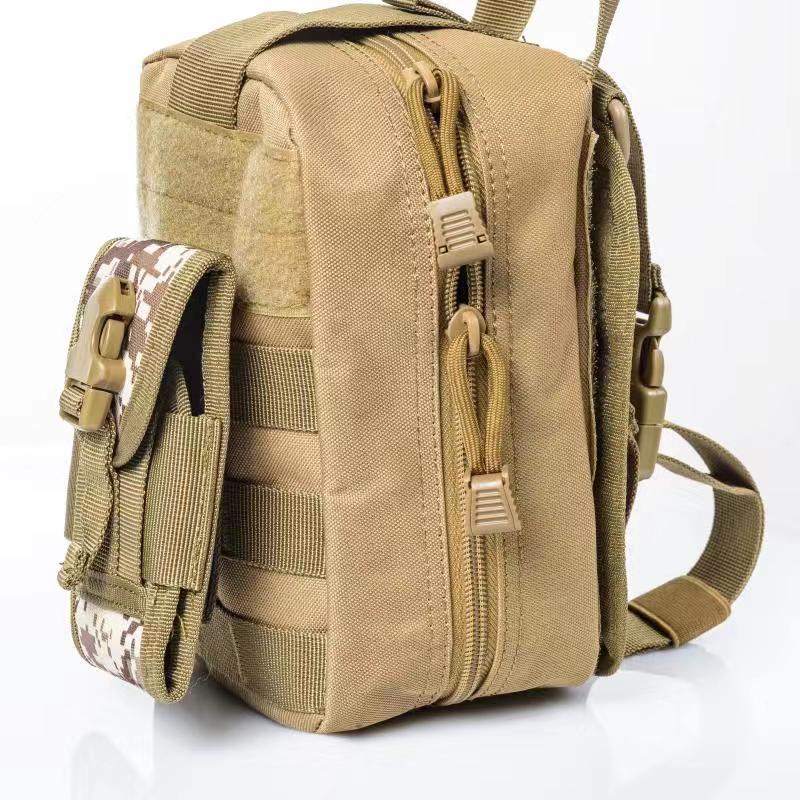 The tactical summary for the first aid kit for medicines is explained with the MOLLE Coyote system