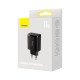 Мережевий зарядний пристрій Baseus Compact Charger 3xUSB-A 17W EU Black (CCXJ020101)