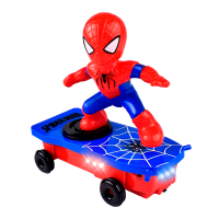 Toy Spider-Man on a skateboard 360° Red