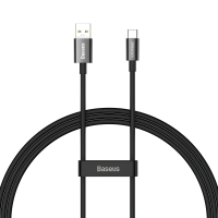 Cable Baseus Superior Series (SUPERVOOC) Fast Charging Data Type-C 65W 1m Black (CAYS000901)