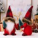 New Year soft figure Gnome with Christmas tree 30 cm Boy Red