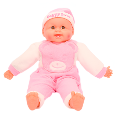 Pups soft doll 50 cm in a pink suit