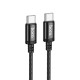 Кабель HOCO X89 Wind 60W Power Delivery charging data cable Type-C to Type-C 1м Black