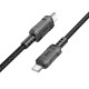 Кабель HOCO X94 Leader 60W charging data cable Type-C to Type-C 1м Black