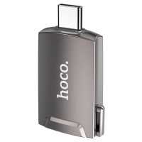 Адаптер HOCO UA19 Easy flow Type-C to HDMI Adapter Metal Gray