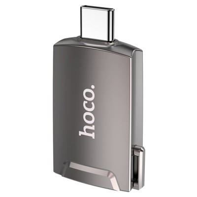 Адаптер HOCO UA19 Easy flow Type-C to HDMI Adapter Metal Gray