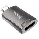 Adapter HOCO UA19 Easy flow Type-C to HDMI Adapter Metal Gray