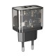 Мережевий зарядний пристрій HOCO N34 Dazzling dual-port PD 20W+QC3.0 Type-C+USB Black