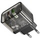 Мережевий зарядний пристрій HOCO N34 Dazzling dual-port PD 20W+QC3.0 Type-C+USB Black