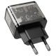 Мережевий зарядний пристрій HOCO N34 Dazzling dual-port PD 20W+QC3.0 Type-C+USB Black