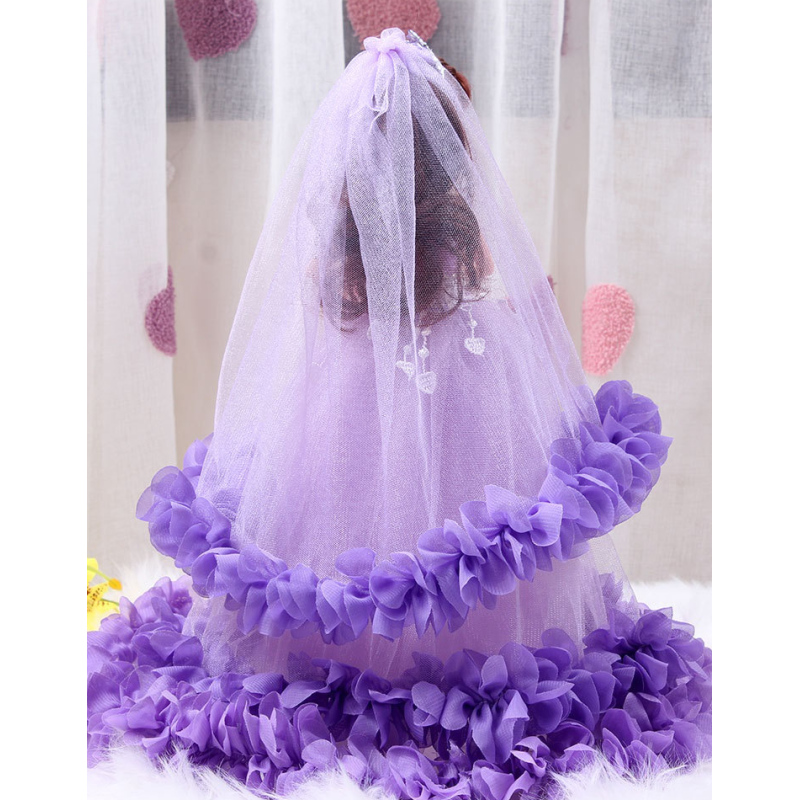 Barbie doll in purple dress 45 cm