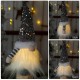 New Year's figure Gnome with illumination under the Christmas tree 30 cm Pink