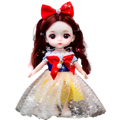 Princess doll with a red bow in a fairy dress 15 cm